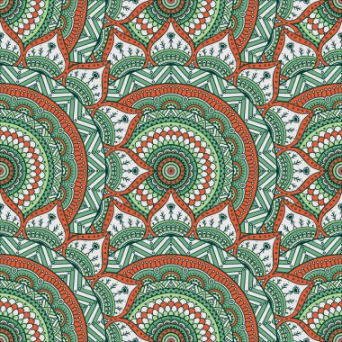 etnik çiçek seamless modeli