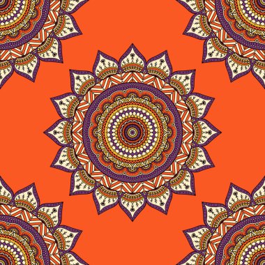 etnik çiçek seamless modeli