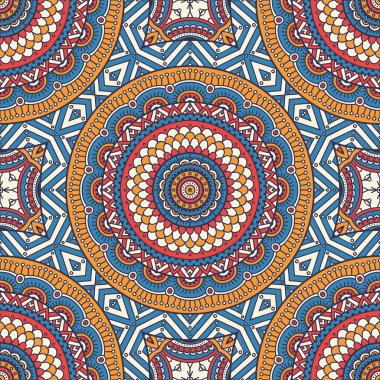 etnik çiçek seamless modeli