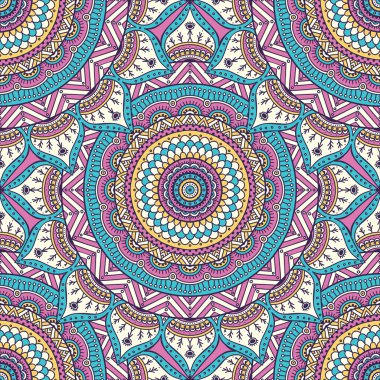 etnik çiçek seamless modeli