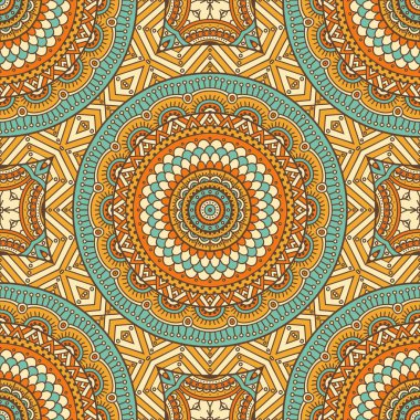 etnik çiçek seamless modeli