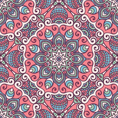 etnik çiçek seamless modeli