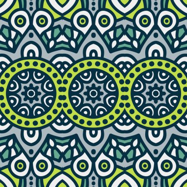 etnik çiçek seamless modeli