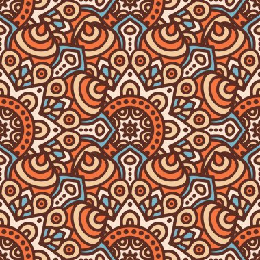 etnik çiçek seamless modeli