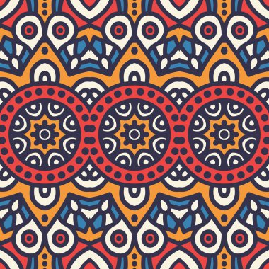 etnik çiçek seamless modeli