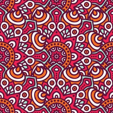 etnik çiçek seamless modeli