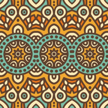 etnik çiçek seamless modeli