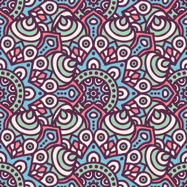 etnik çiçek seamless modeli