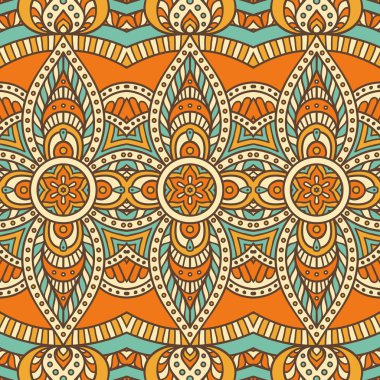 etnik çiçek seamless modeli