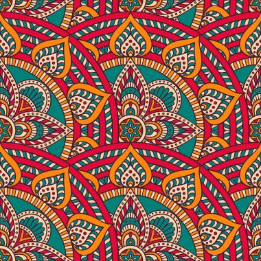 etnik çiçek seamless modeli