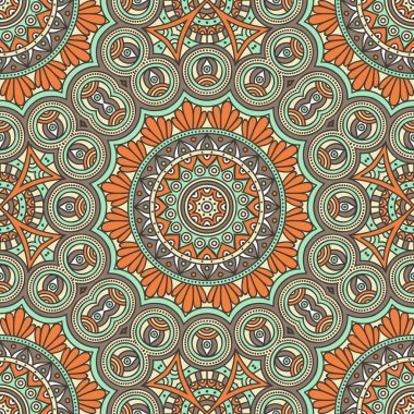 etnik çiçek seamless modeli