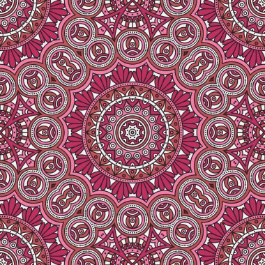 etnik çiçek seamless modeli