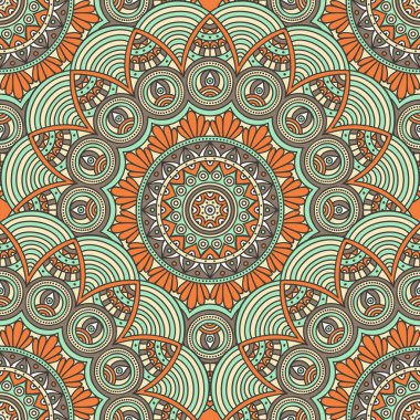 etnik çiçek seamless modeli