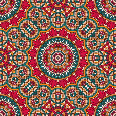 etnik çiçek seamless modeli