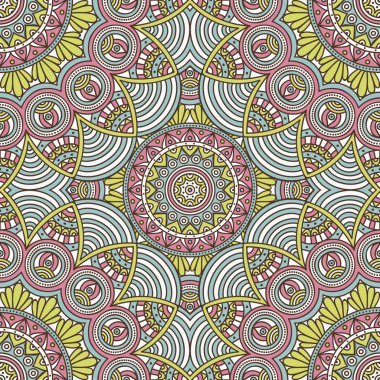 etnik çiçek seamless modeli