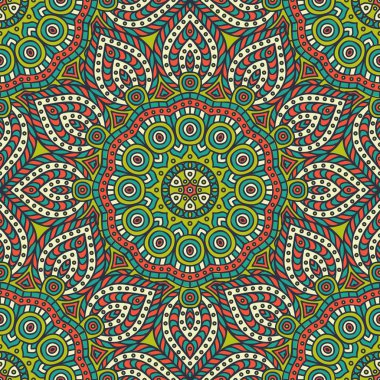 etnik çiçek seamless modeli