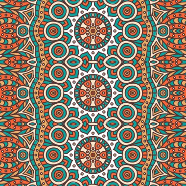 etnik çiçek seamless modeli