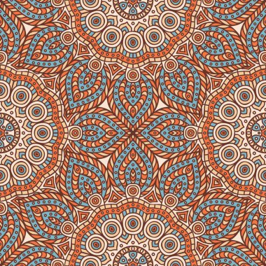 etnik çiçek seamless modeli