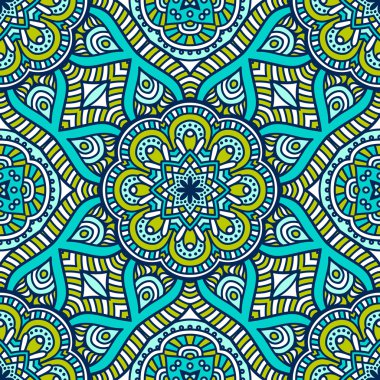 etnik çiçek seamless modeli