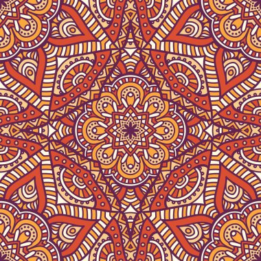 etnik çiçek seamless modeli