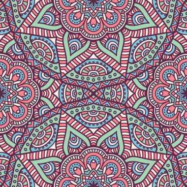 etnik çiçek seamless modeli