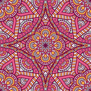 etnik çiçek seamless modeli