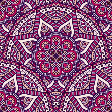 etnik çiçek seamless modeli