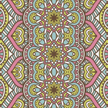 etnik çiçek seamless modeli