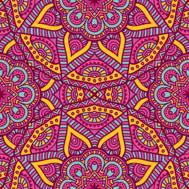 etnik çiçek seamless modeli