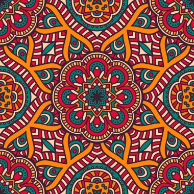 etnik çiçek seamless modeli