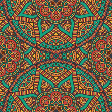 etnik çiçek seamless modeli