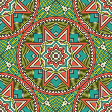 etnik çiçek seamless modeli