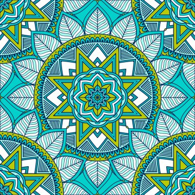 etnik çiçek seamless modeli