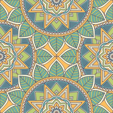 etnik çiçek seamless modeli