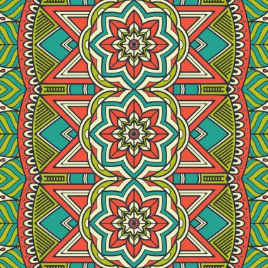 etnik çiçek seamless modeli