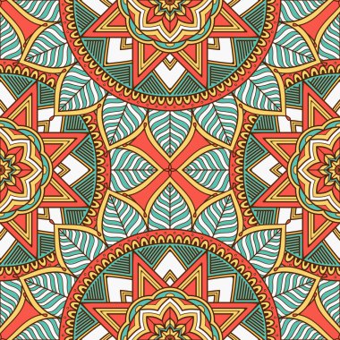 etnik çiçek seamless modeli