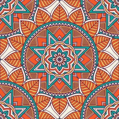 etnik çiçek seamless modeli