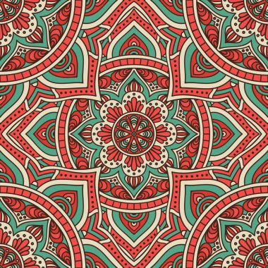 etnik çiçek seamless modeli