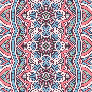 etnik çiçek seamless modeli