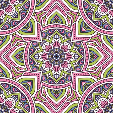 etnik çiçek seamless modeli