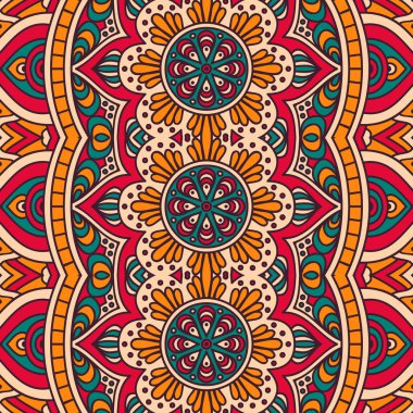 etnik çiçek seamless modeli