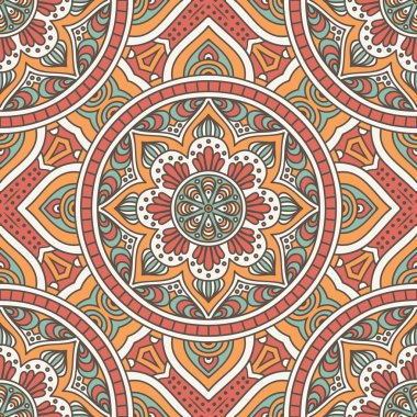 etnik çiçek seamless modeli