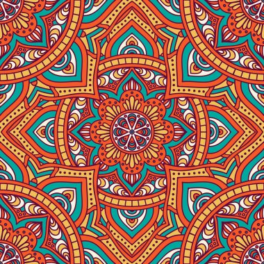 etnik çiçek seamless modeli