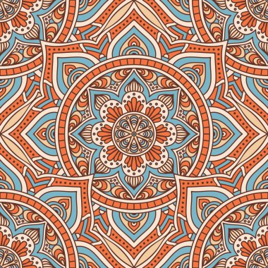 etnik çiçek seamless modeli