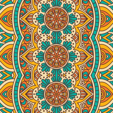 etnik çiçek seamless modeli