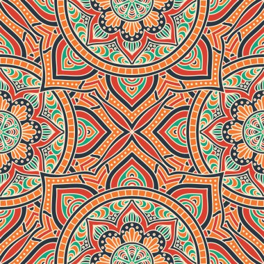 etnik çiçek seamless modeli