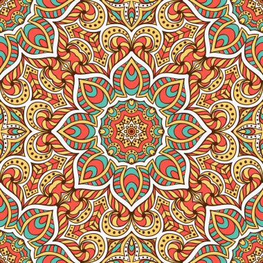 etnik çiçek seamless modeli