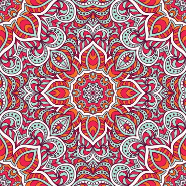 etnik çiçek seamless modeli