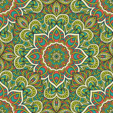 etnik çiçek seamless modeli