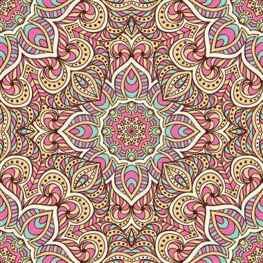 etnik çiçek seamless modeli